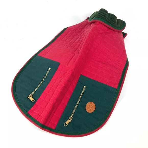 Gucci Handbags - GUCCI Dog Puppy Doggie Pet coat GG For dogs cotton Red/Green